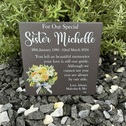 You Left Beautiful Memories Memorial Tile