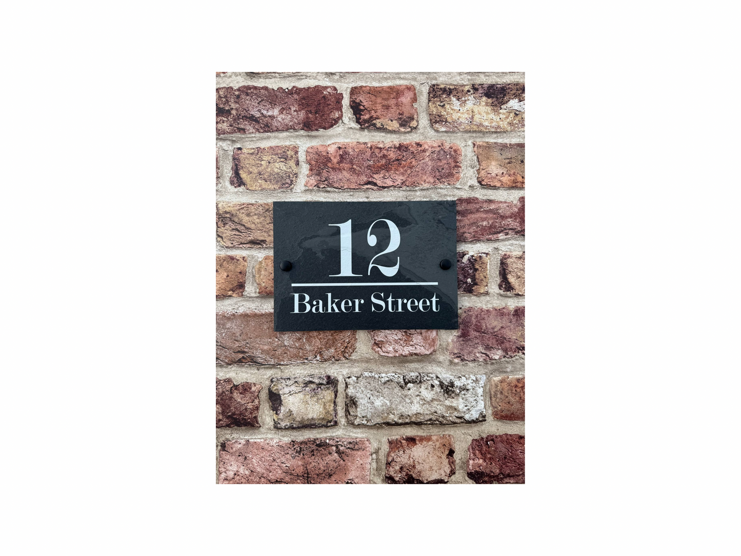 Modern slate house sign