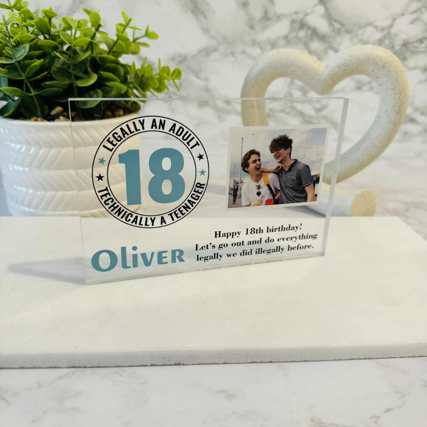 18th Birthday Photo Block Keepsake