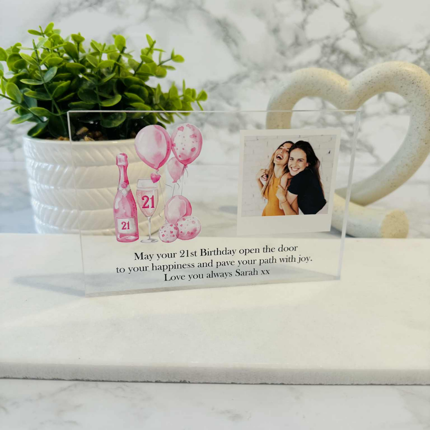 21st Birthday Photo Block Keepsake
