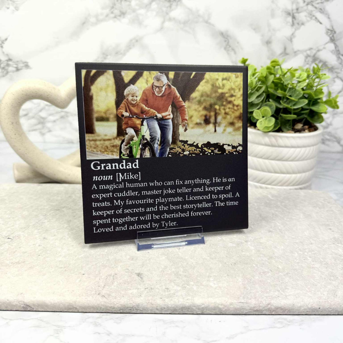 Personalised Grandfather Noun Tile
