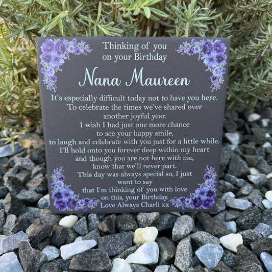 It’s especially difficult today not to have you here memorial tile