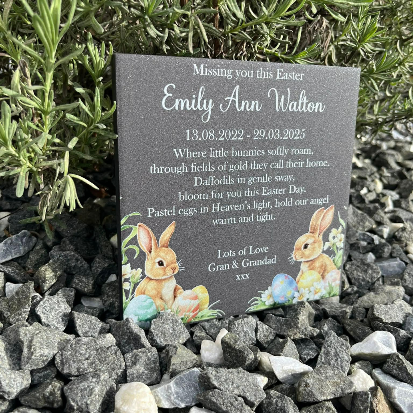 Missing you this Easter memorial tile