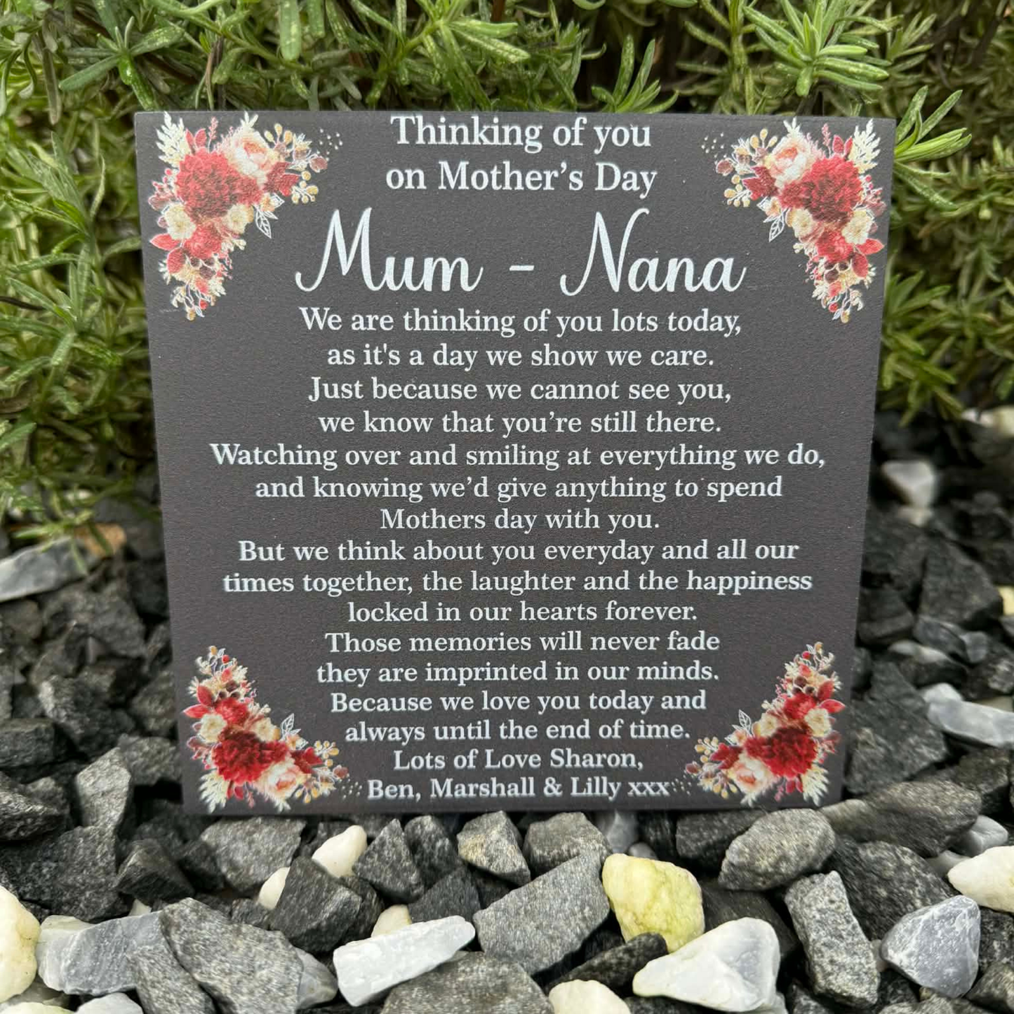 Mother’s Day we are thinking of you lots today memorial