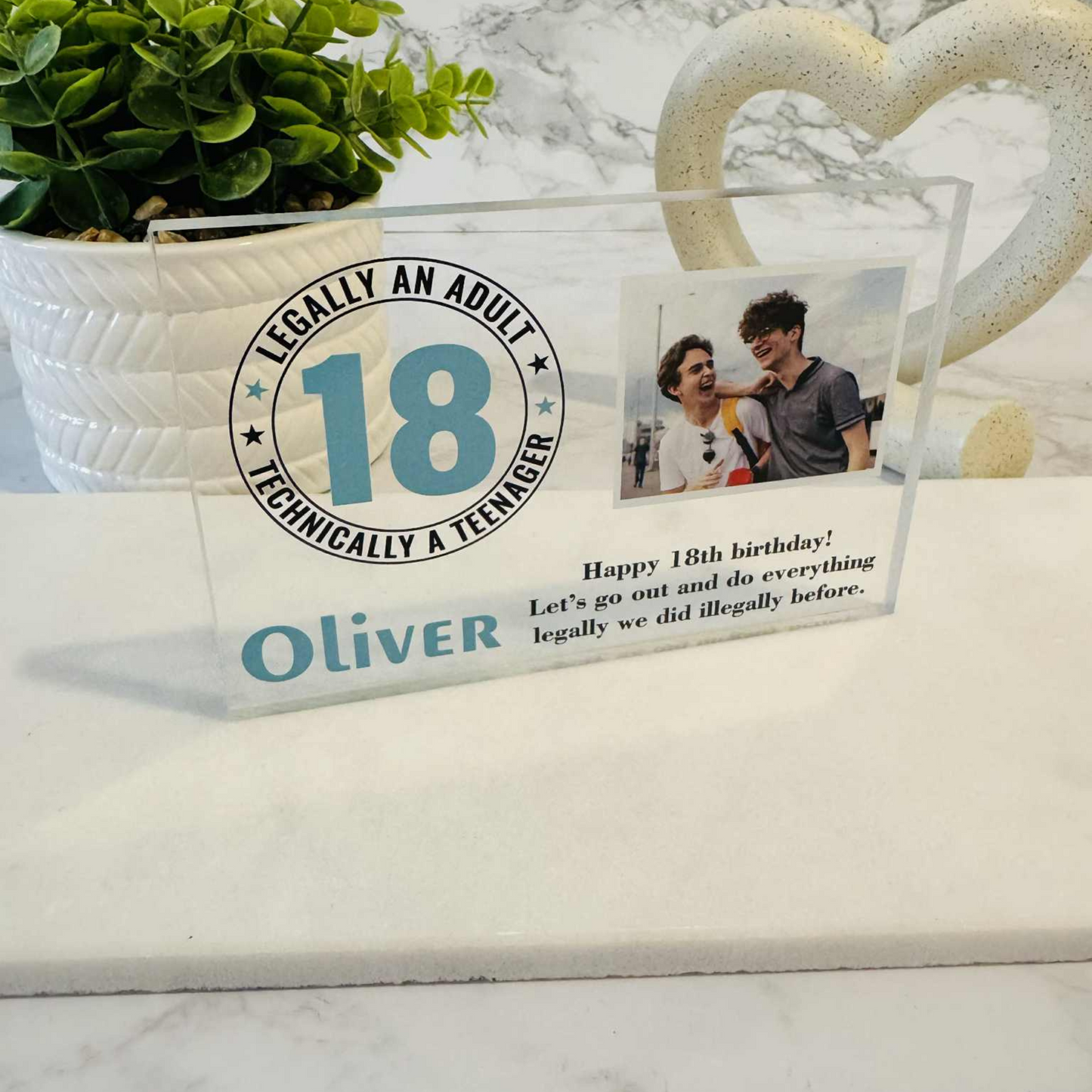 18th Birthday Photo Block Keepsake