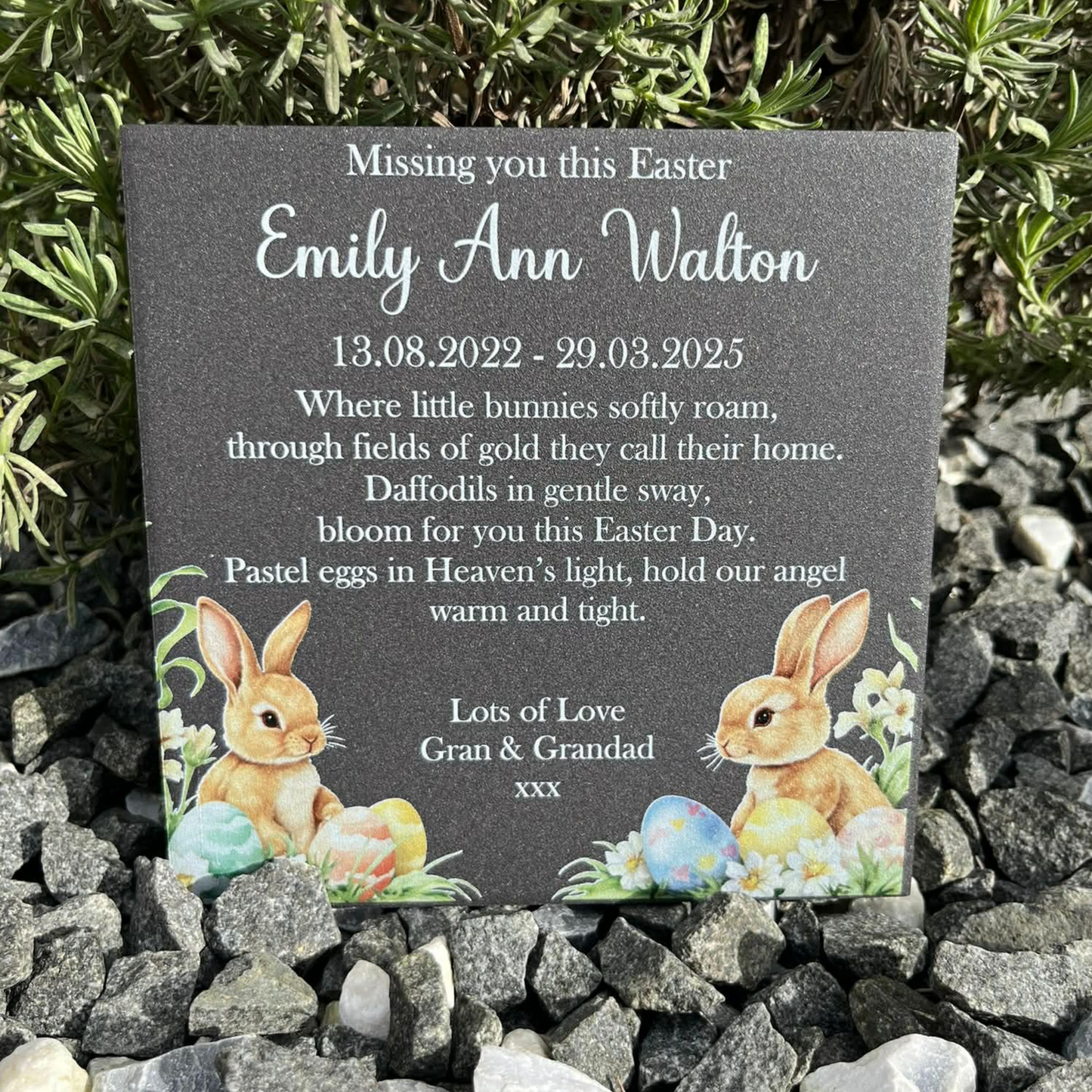 Missing you this Easter memorial tile