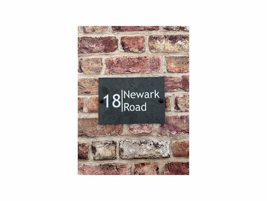 Modern slate house sign
