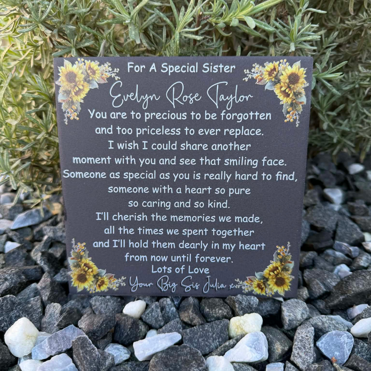 You are to precious to be forgotten memorial tile