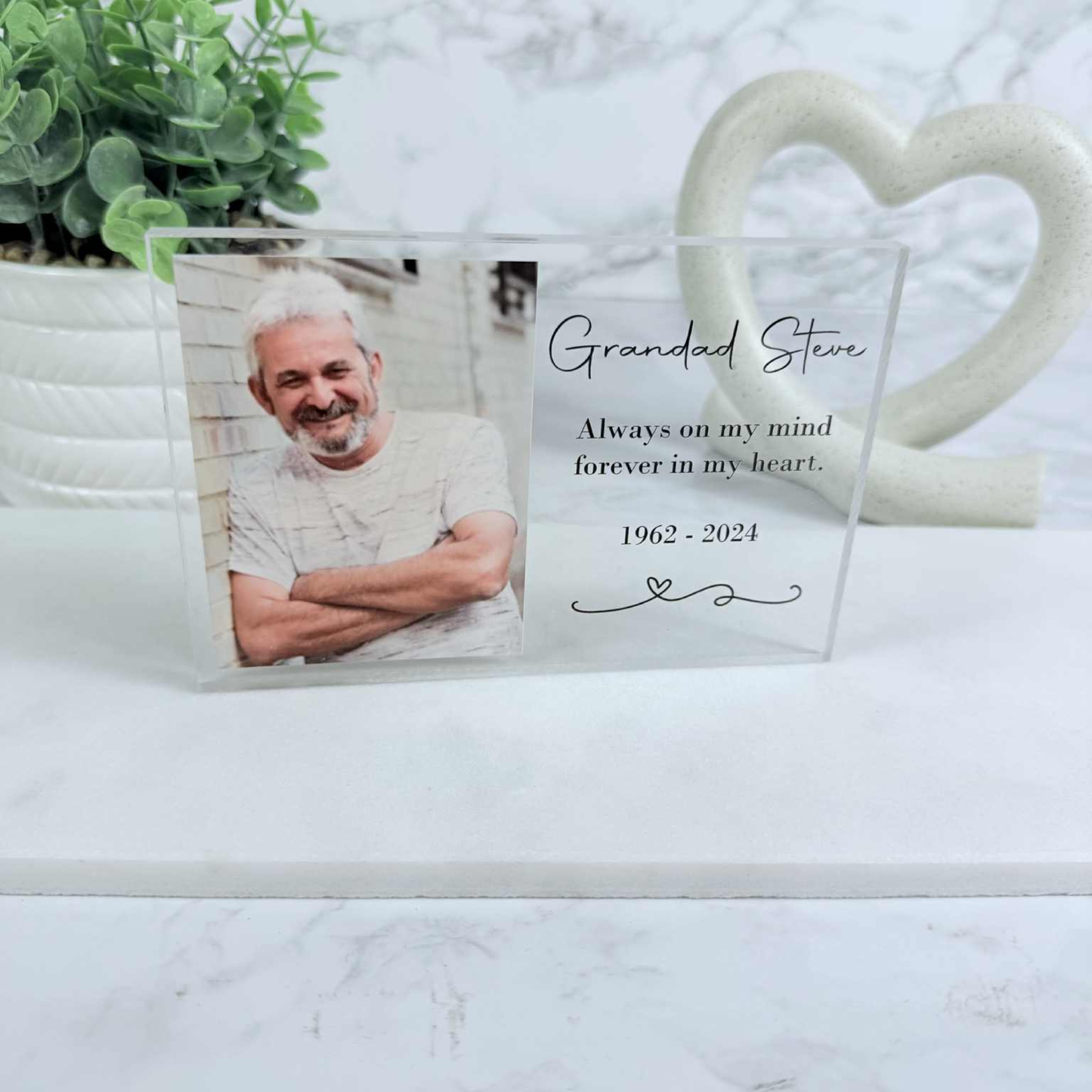 Acrylic Memorial Photo Block