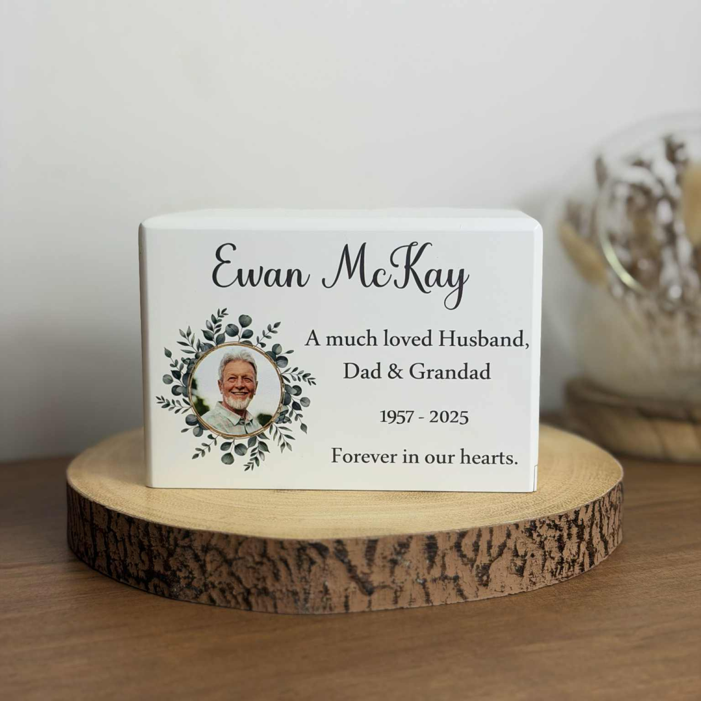 Personalised Memorial Urn For Ashes