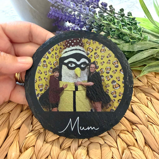Personalised photo slate coaster