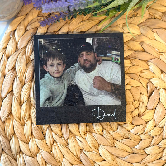 Personalised photo slate coaster