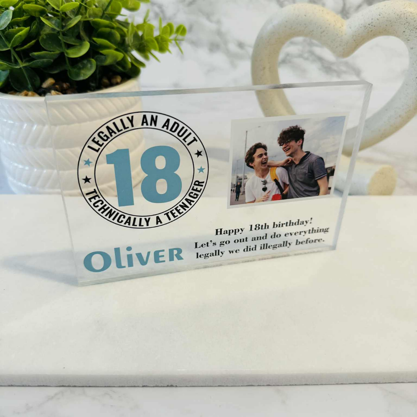 18th Birthday Photo Block Keepsake