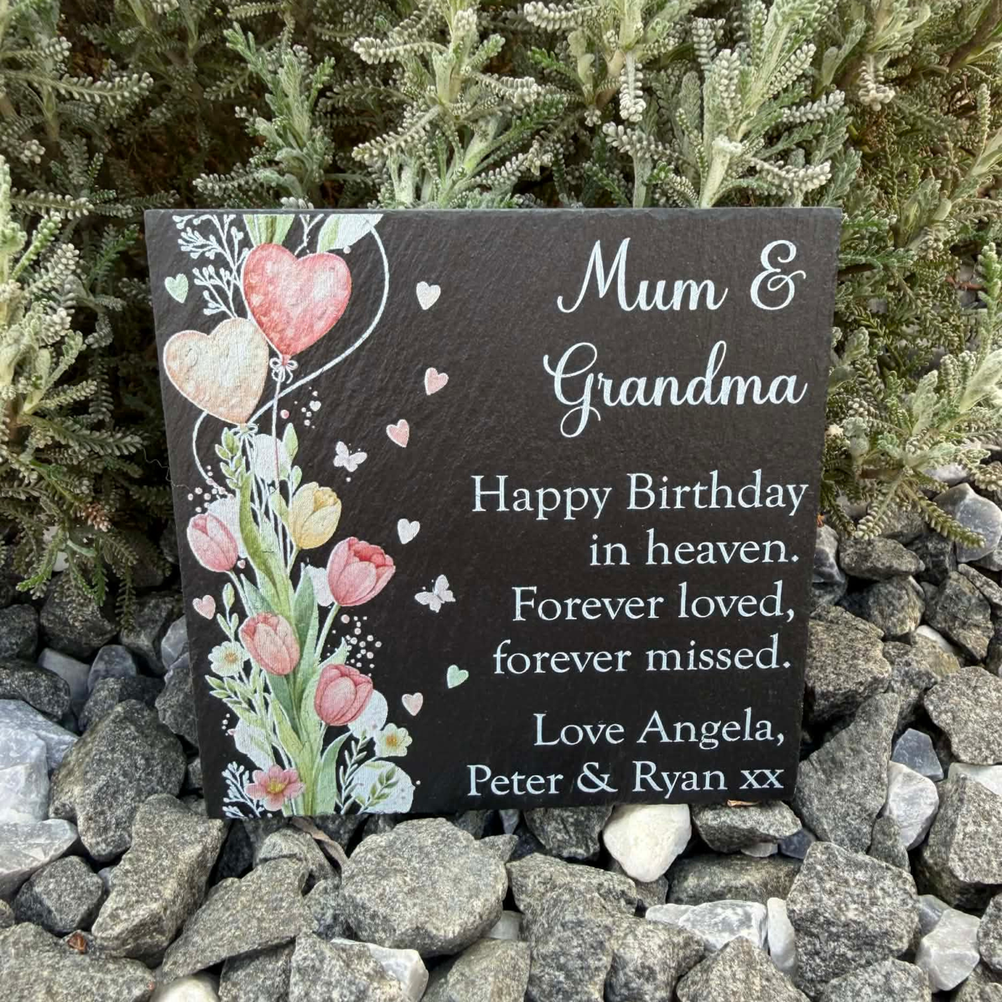 Happy Birthday in heaven slate