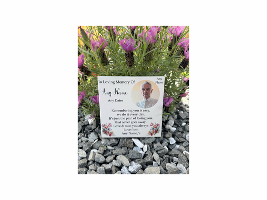 Remembering you is easy memorial tile