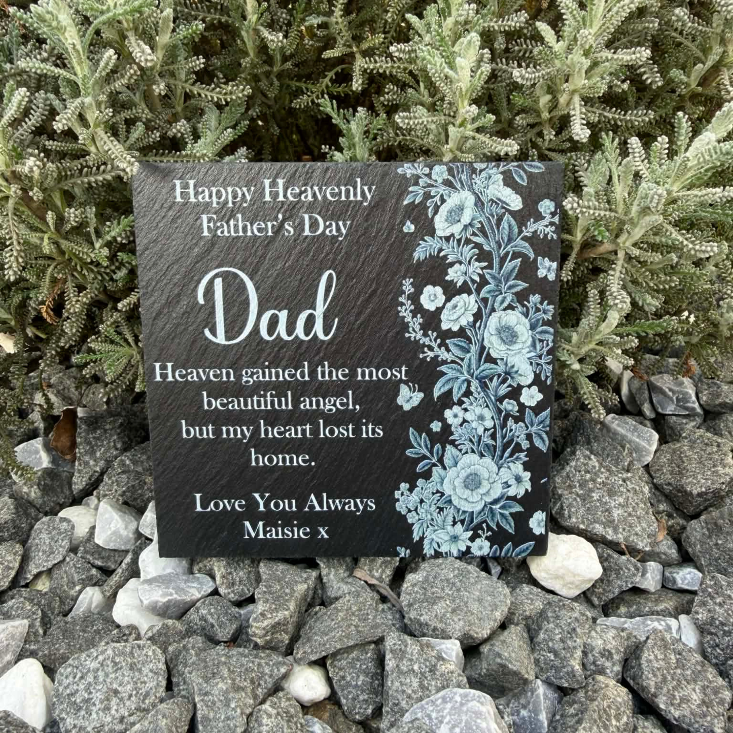 Happy heavenly Father’s Day slate