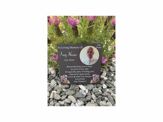 Remembering you is easy with photo memorial tile