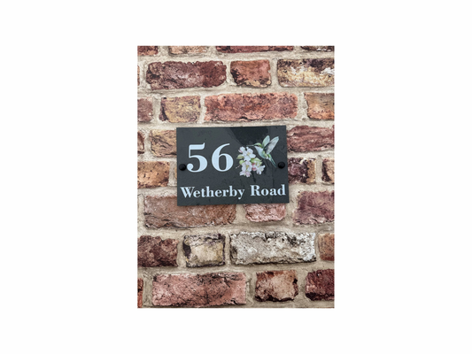 Hummingbird slate house sign