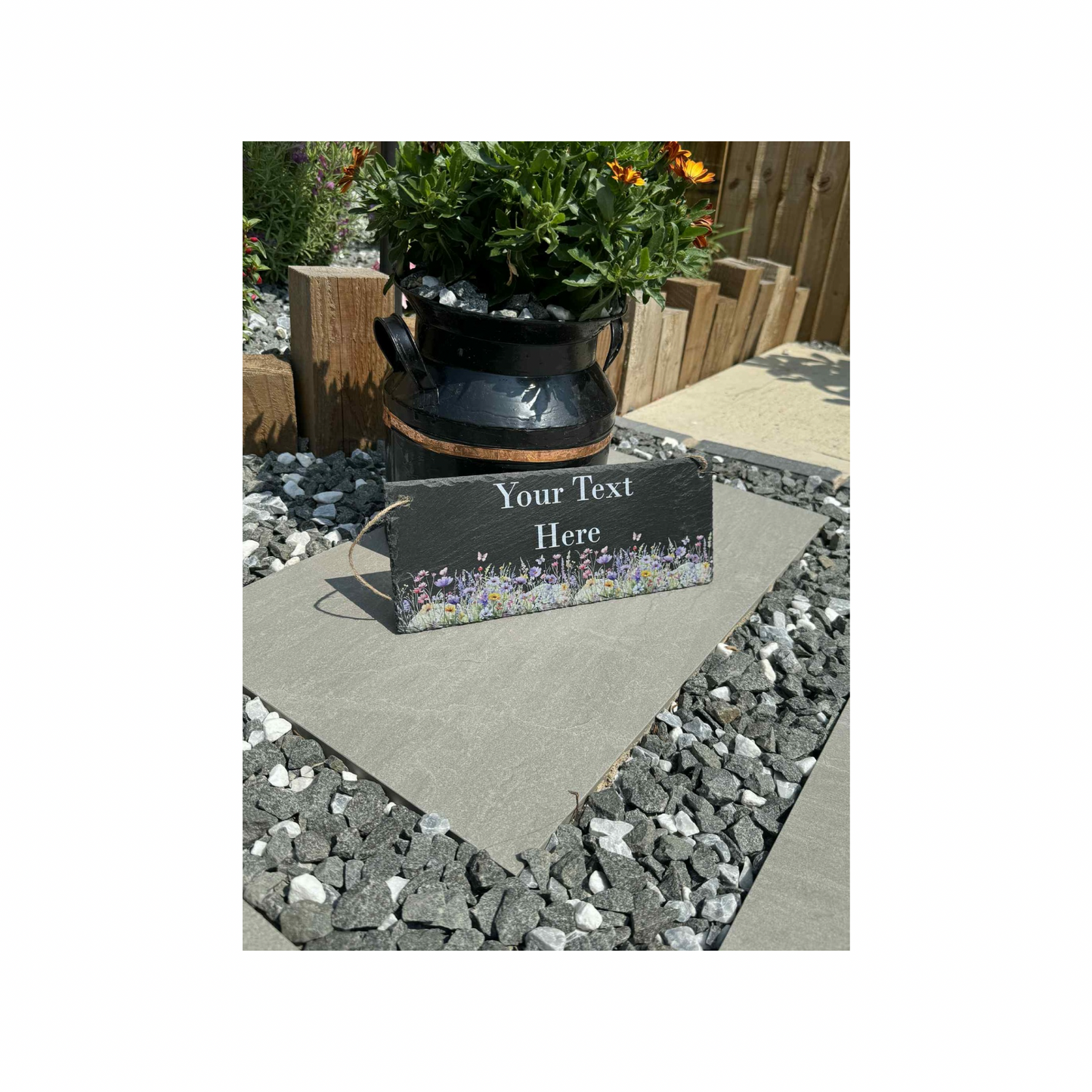 Your text hanging slate sign