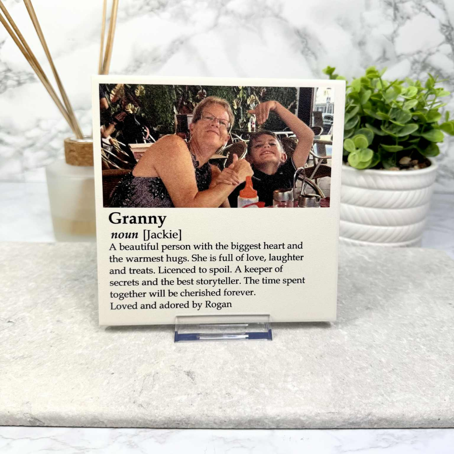 Personalised Grandmother Noun Tile