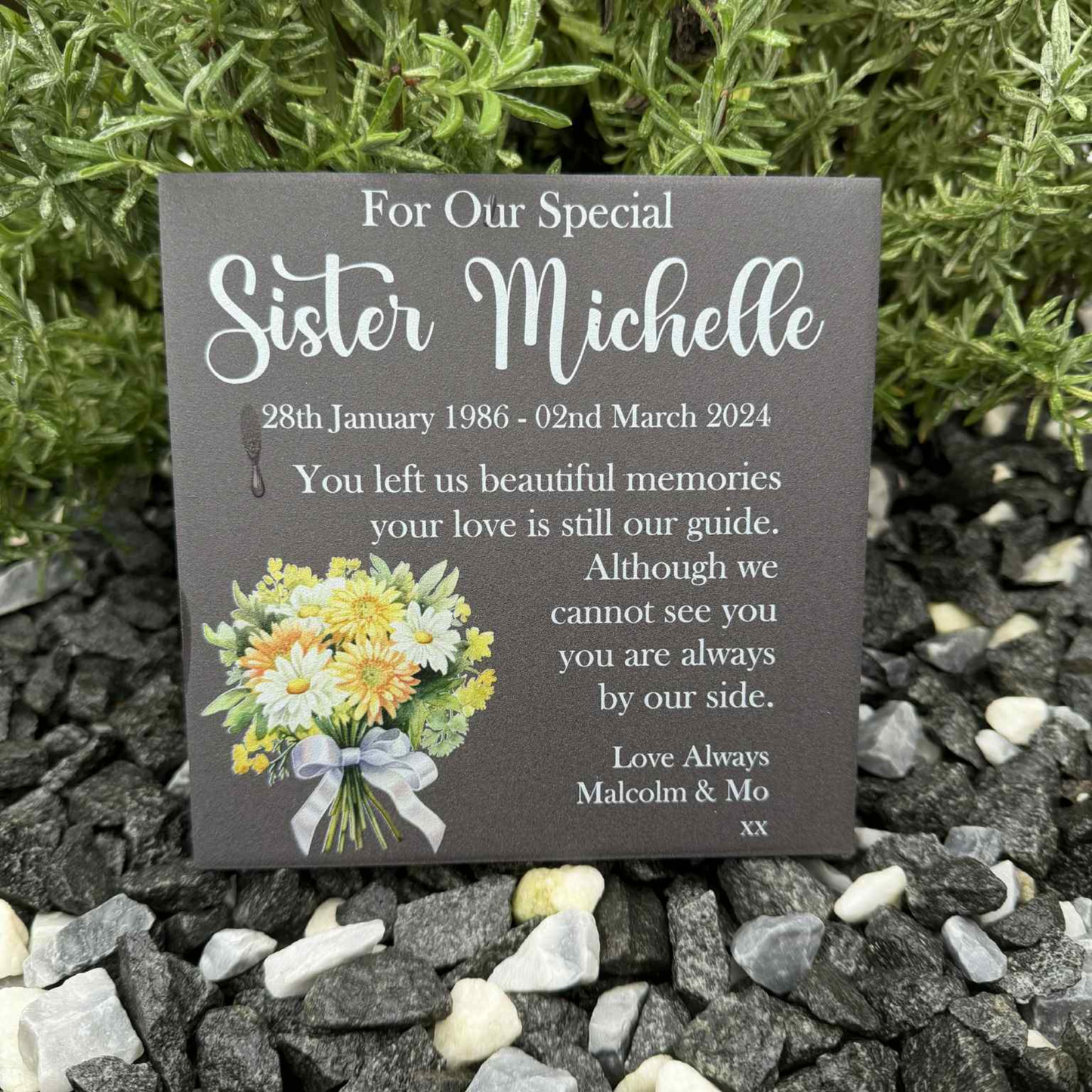 You Left Beautiful Memories Memorial Tile