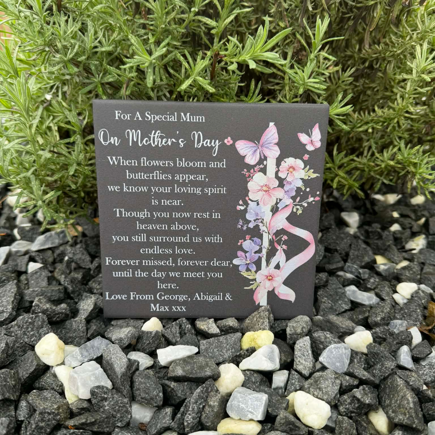Mother’s Day when flowers bloom and butterflies appear memorial