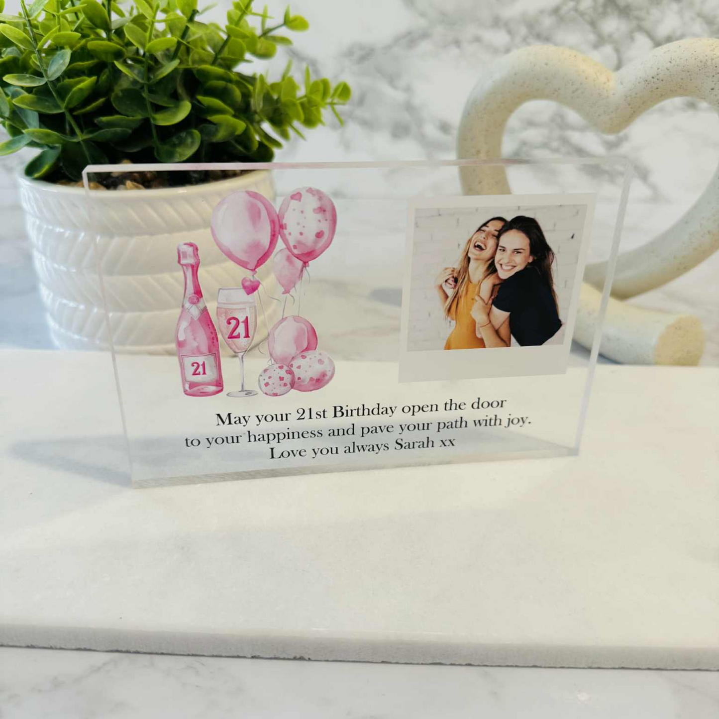 21st Birthday Photo Block Keepsake