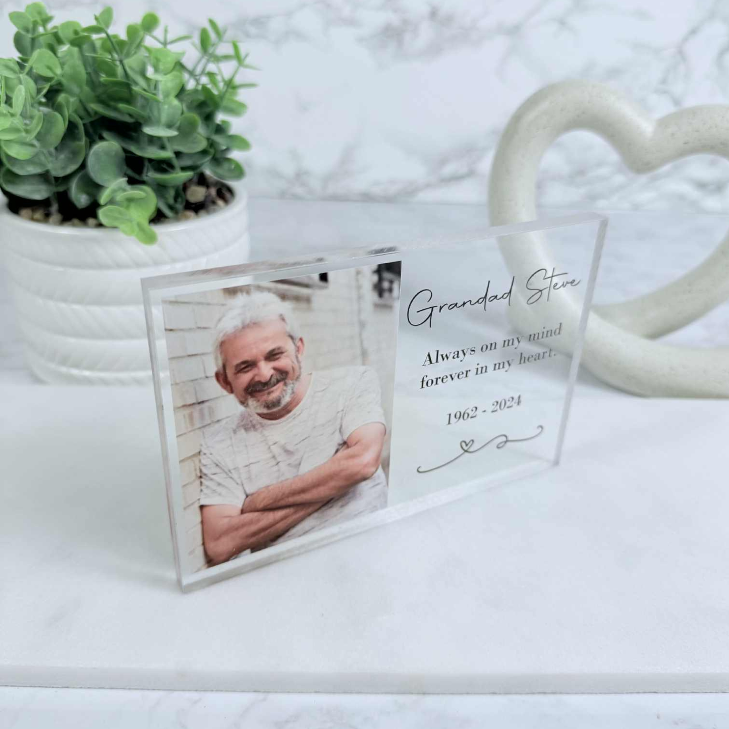 Acrylic Memorial Photo Block