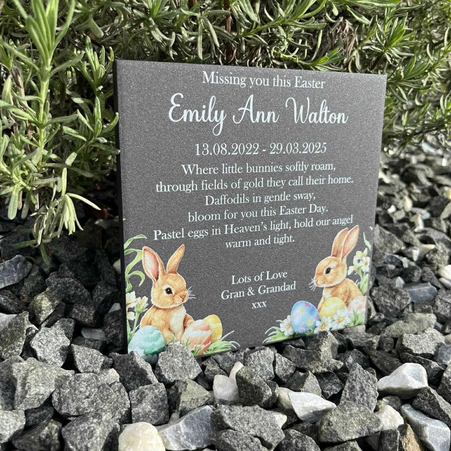 Missing you this Easter memorial tile