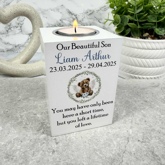 You May Have Only Been Here A Short Time Memorial Tealight Holder