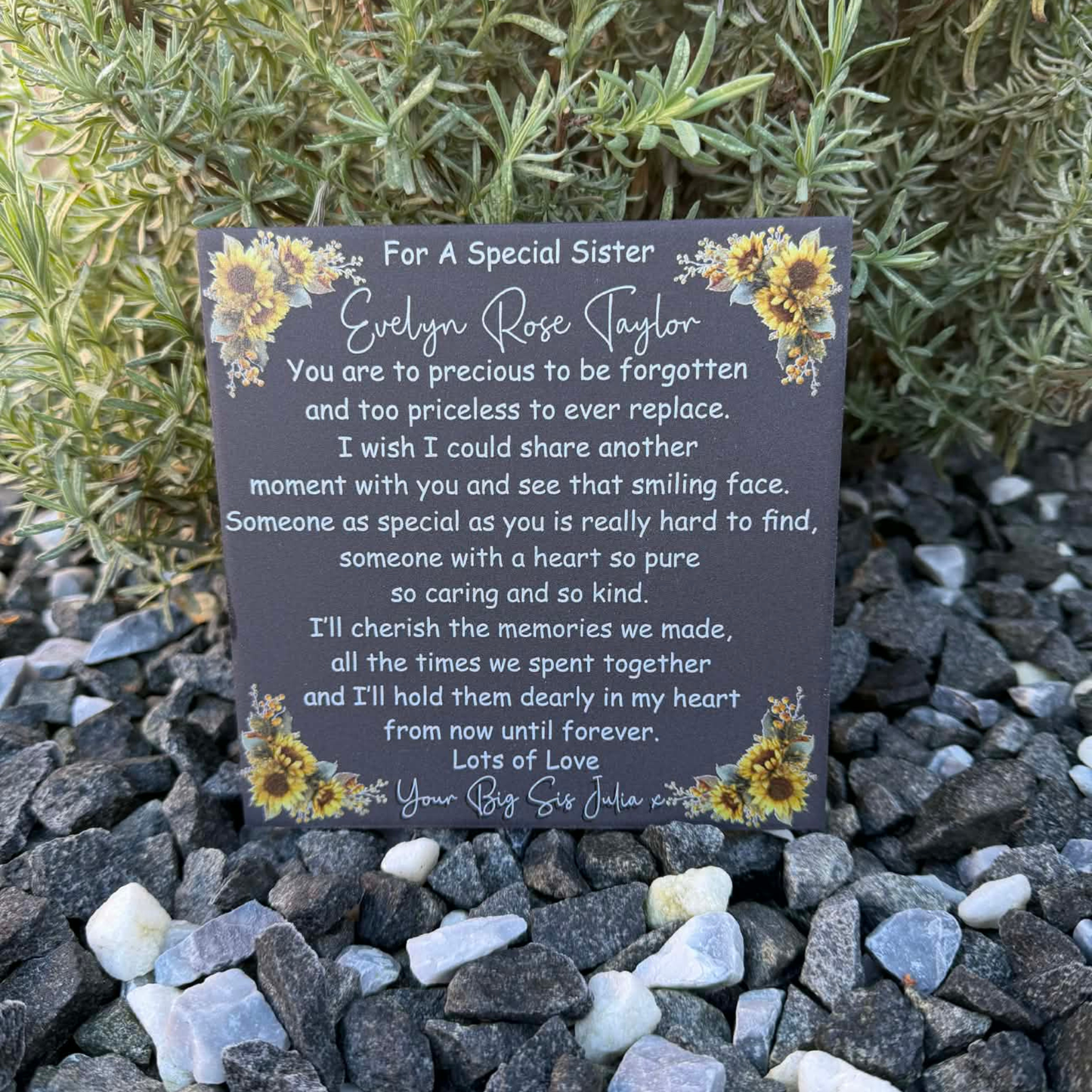 You are to precious to be forgotten memorial tile