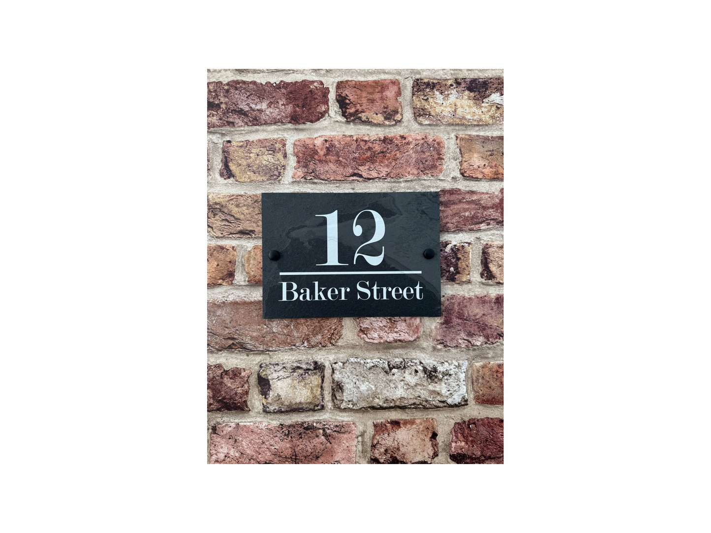 Modern slate house sign