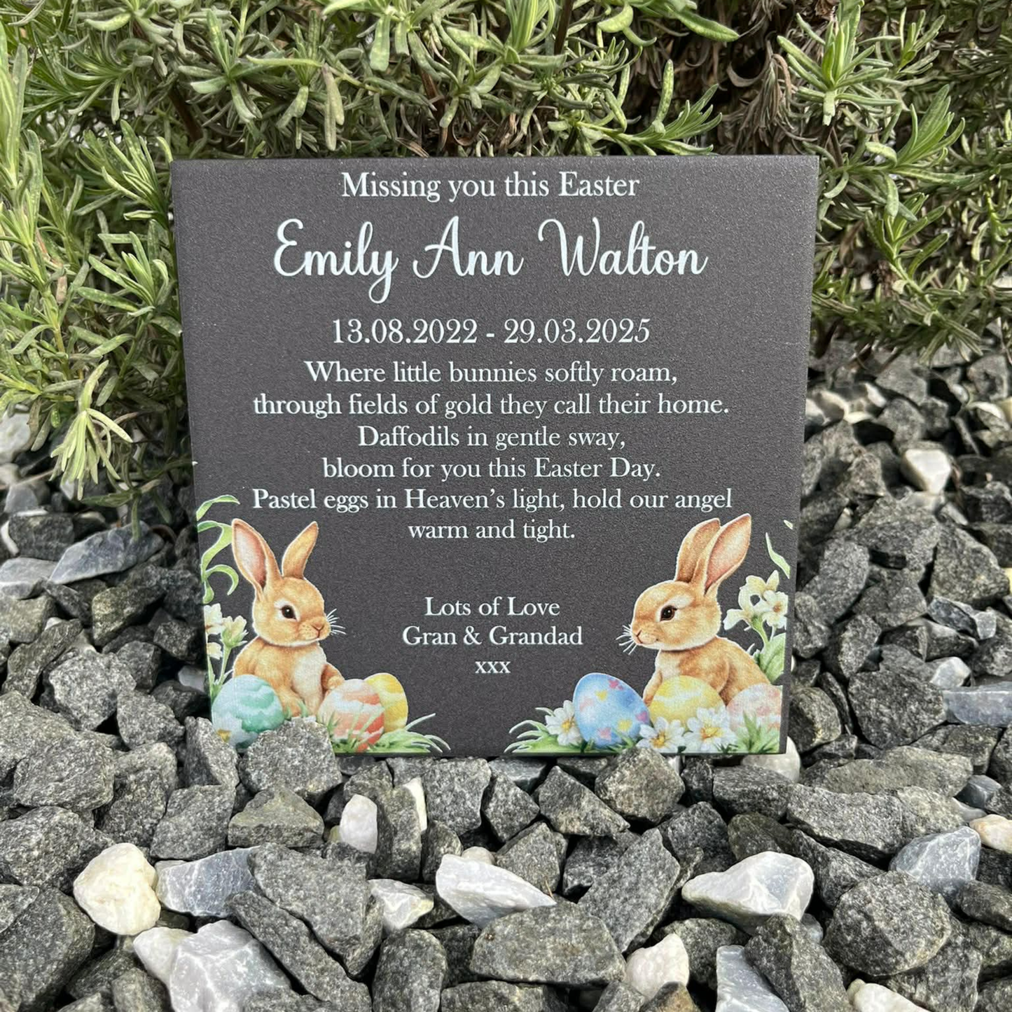 Missing you this Easter memorial tile
