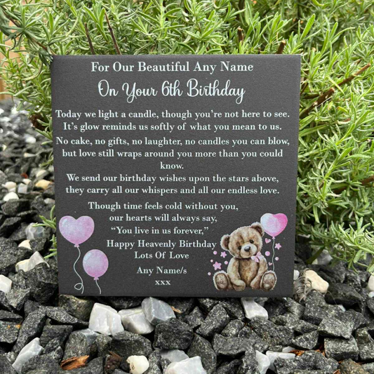 Today we light a candle birthday memorial tile