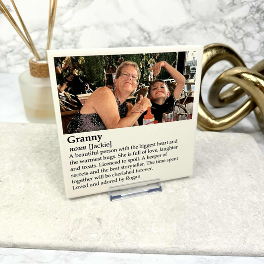 Personalised Grandmother Noun Tile