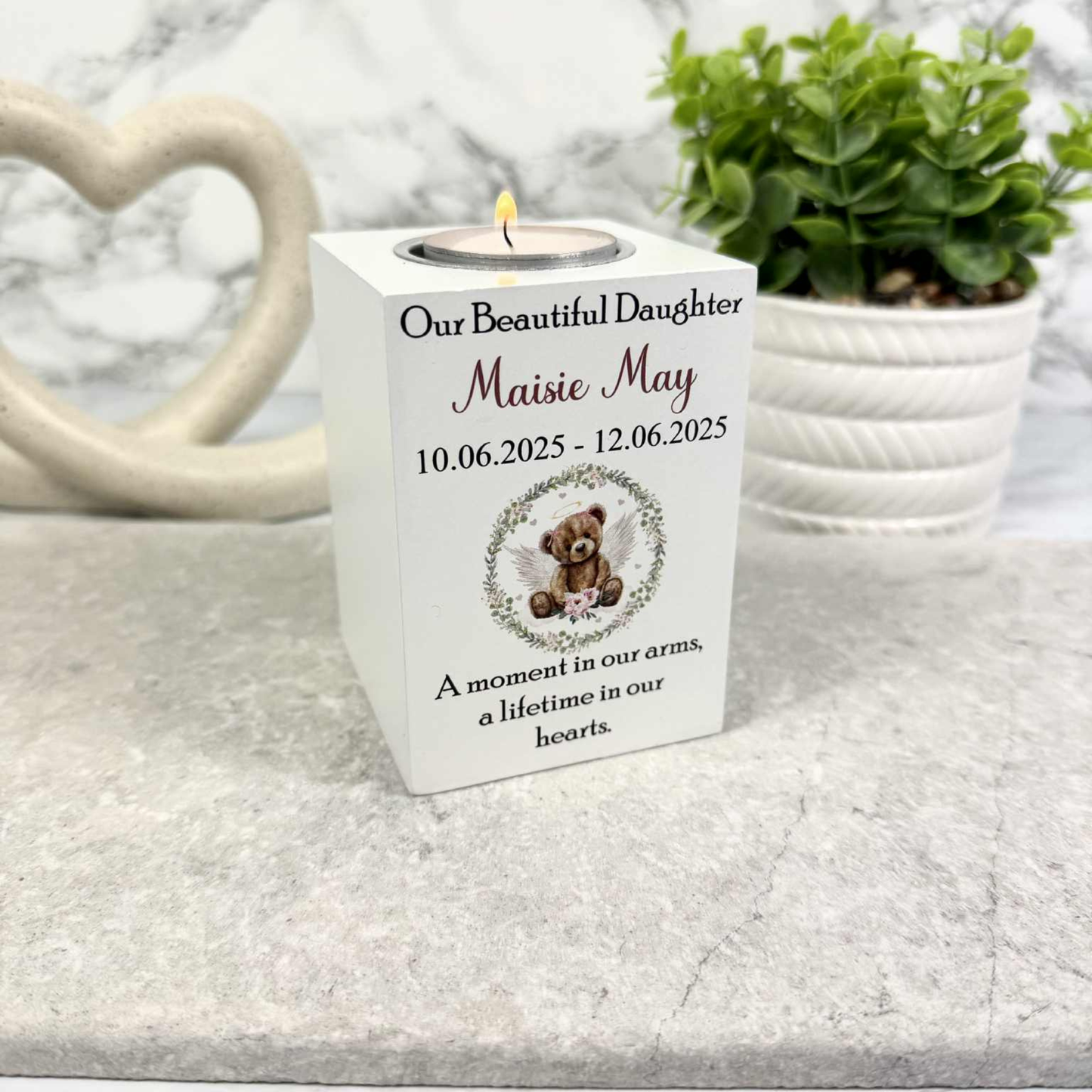 A Moment In Our Arms Memorial Tealight Holder