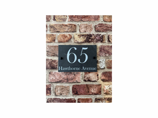 Modern slate house sign