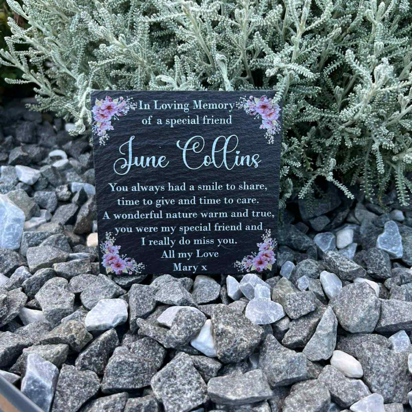 Special friend slate memorial