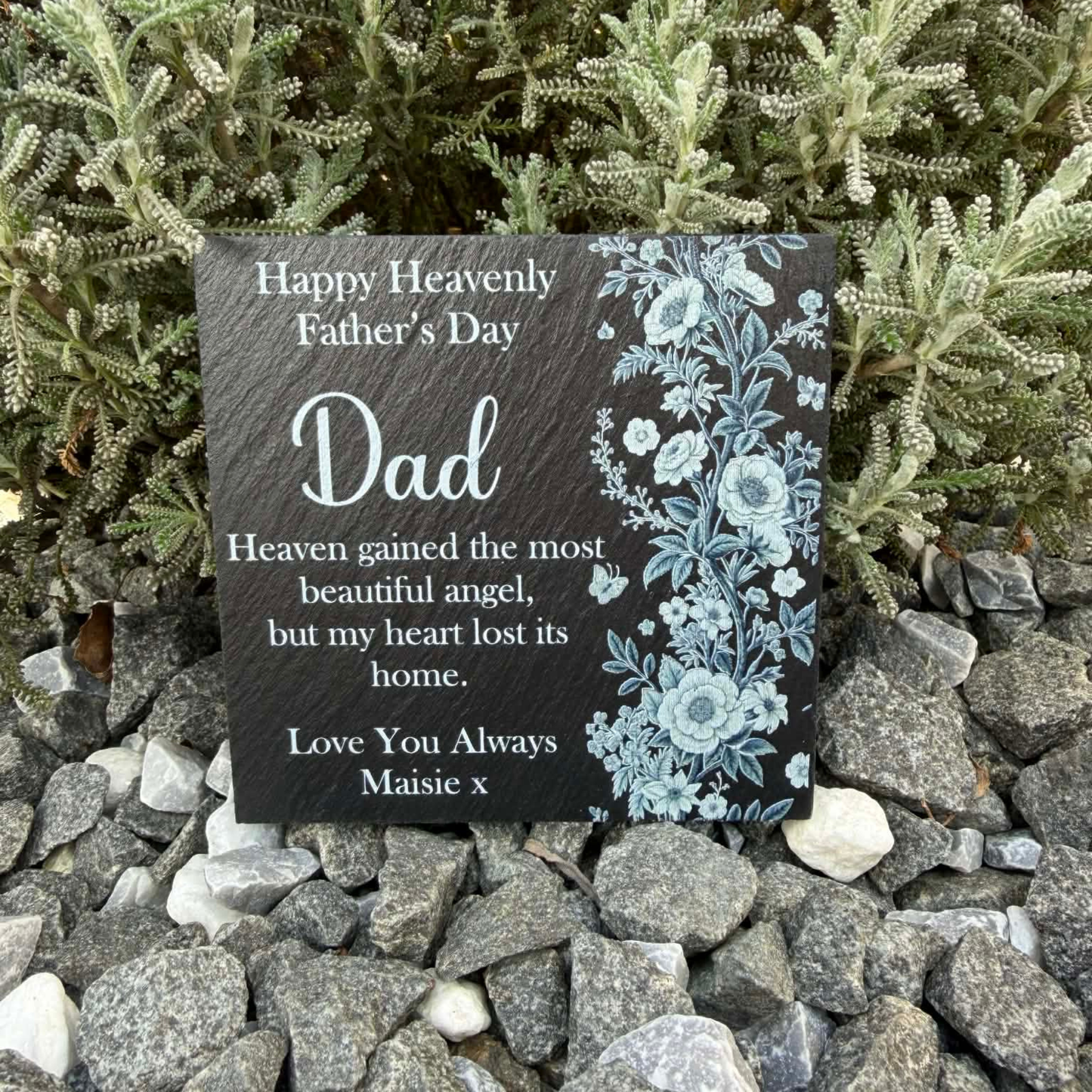 Happy heavenly Father’s Day slate