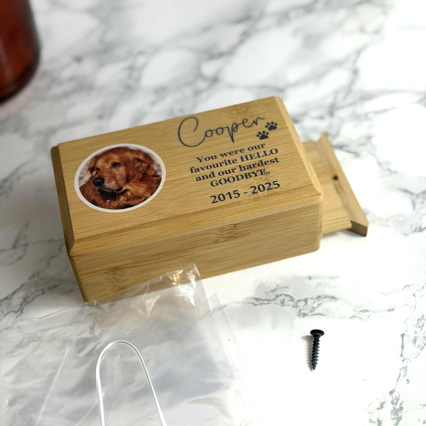 Personalised Pet Memorial Urn For Pet Ashes