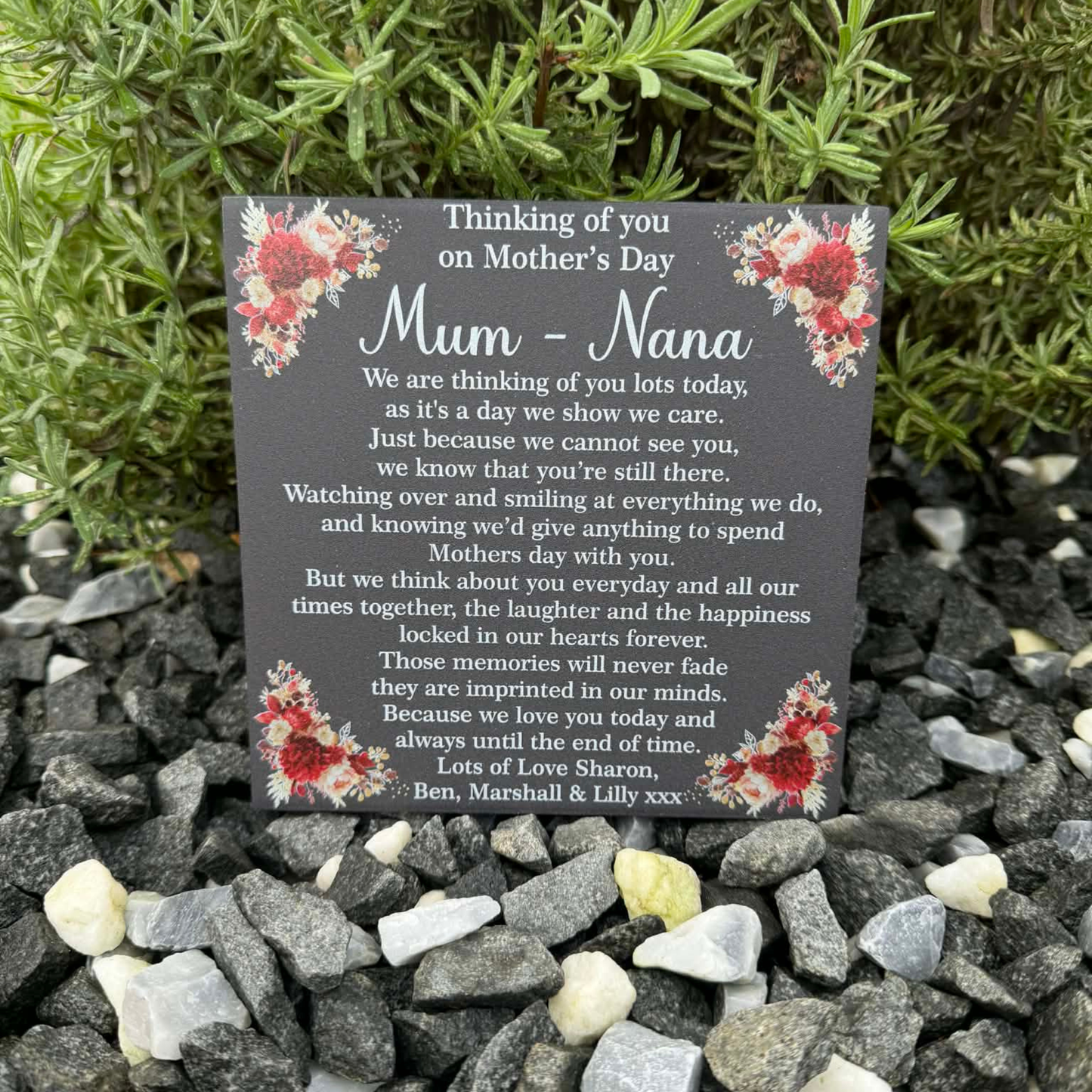 Mother’s Day we are thinking of you lots today memorial
