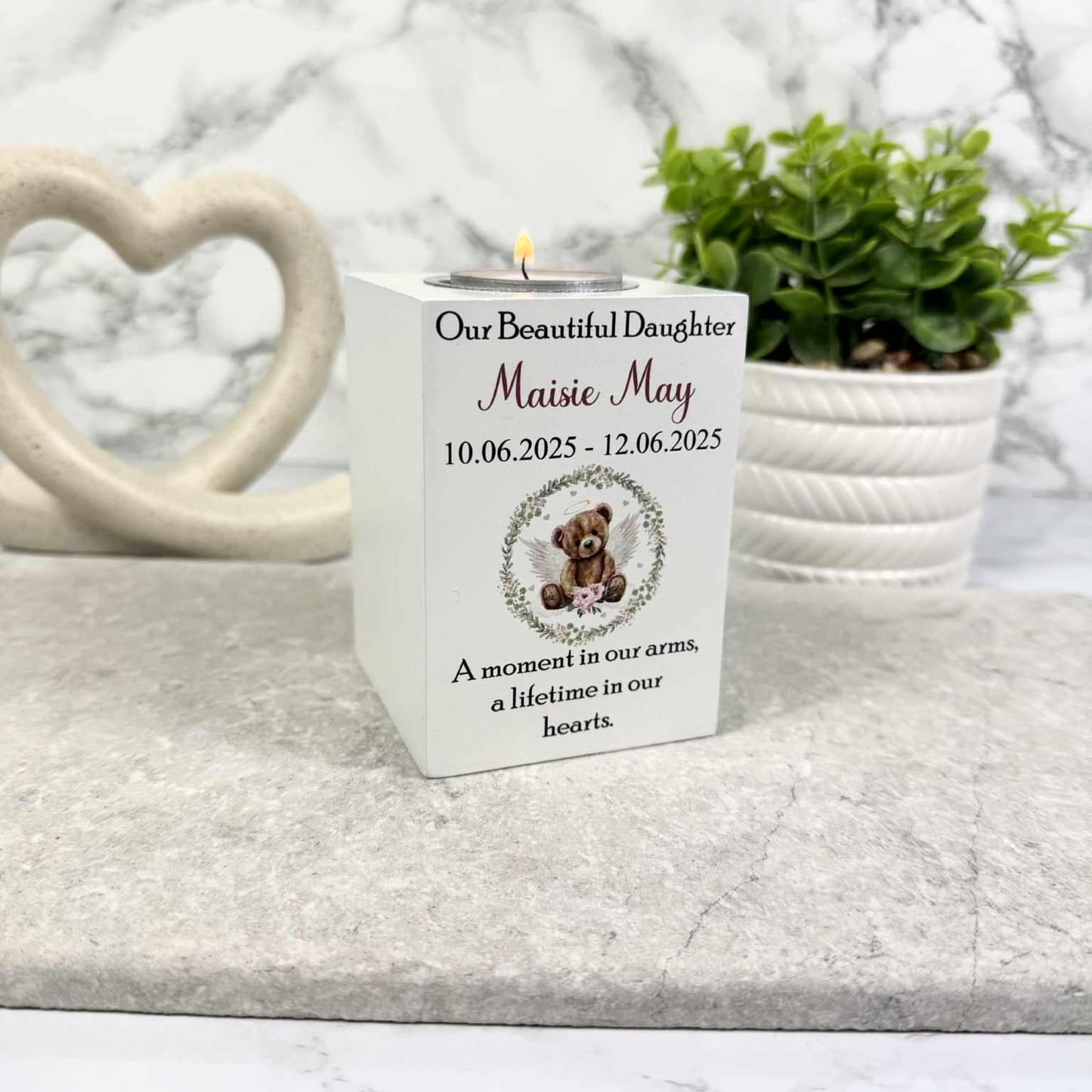 A Moment In Our Arms Memorial Tealight Holder