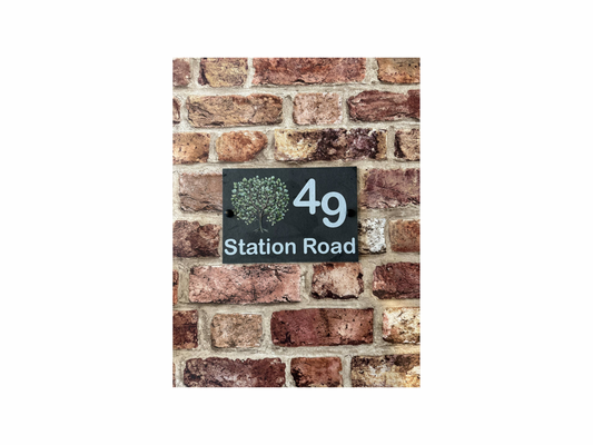 Family tree of life slate house sign