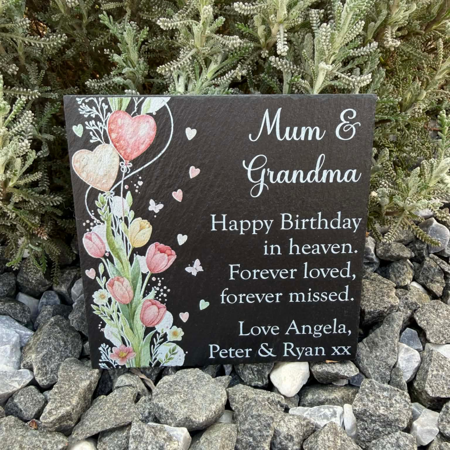 Happy Birthday in heaven slate